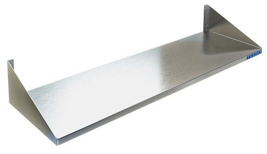 Полка сплошная из нержавеющей стали марки AISI 304, арт. ПН-411/1200