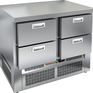 GNE 22/BT О стол охл. (-10-18), островн., 4 ящика, 1000х700х850мм, ниж.распол.агрегата, HICOLD RUS