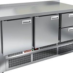 SNE 112/BT стол охл.(-10-18), 2 двери, 2 ящика, 1485х600х850мм, ниж.распол.агрегата, HICOLD RUS