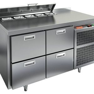 SL2-22GN (1/6) стол для салатов охл.(+2+10), 4 ящика, 1390х700х850мм, HICOLD RUS