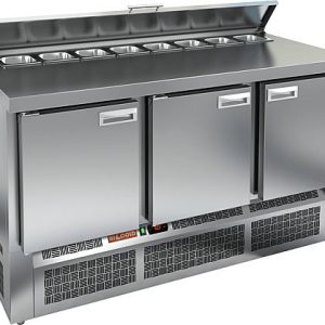 SLE2-111SN (1/6) стол для салатов, охл.(+2+10), 3 двери, 1485х600х850мм, ниж.распол.агрегата