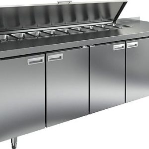 SL1-1111SN (1/3) стол для салатов охл.(+2+10), 4 двери, 2280х600х850мм, HICOLD RUS
