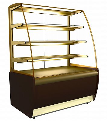 Витрина нейтральная Полюс K70 N 0,9-1 LIGHT Паттерн (0108 Темный дуб)