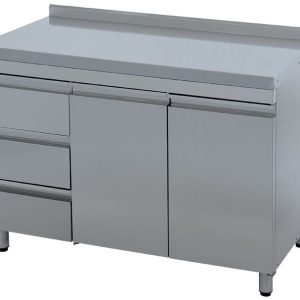 Стол-тумба Атеси СТ-С-1-1200.600-02-Р-3Л (СТ-3/1200/600) с ящиками