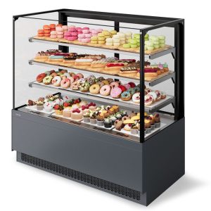 Витрина Кондитерская Vete II kub 60, Антрацит/Серый матовый (VG033.B7016M)