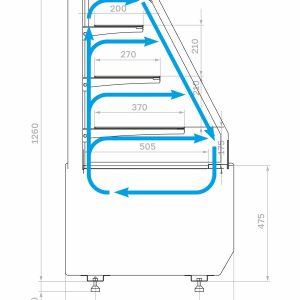 Витрина холодильная Полюс KC70 VM 0,6-2 STANDARD открытая (версия 2.0) (9005)