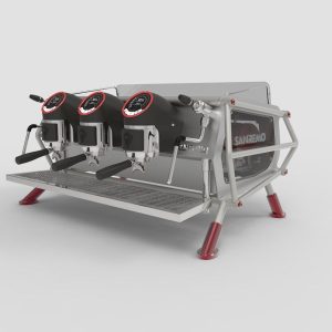 Кофемашина Sanremo Cafe Racer Naked 3 гр. сталь-красная