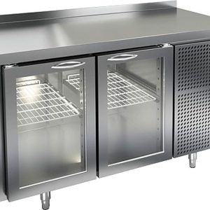 BNG 11 HT стол охл. (+2+10), 2 стеклянные двери, 1390х500х850мм, HICOLD RUS