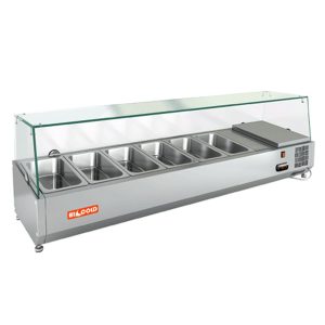 VRX 1500 1/3 витрина охл.настольная, со стеклом, 1500х385х459 мм, HICOLD RUS
