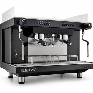 Кофемашина Sanremo Zoe SED (автомат) 2 высокие гр. чёрная