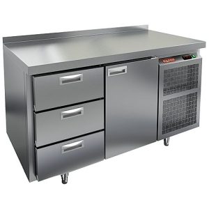 SN 31/TN стол охл. (-2+10), 1 дверь, 3 ящика, 1390х600х850мм, HICOLD RUS