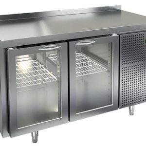 GNG 11 HT стол охл.(+2+10), 2 стеклянные двери, 1380х700х850мм, HICOLD RUS
