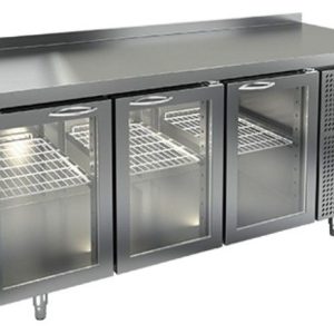 GNG 111 HT стол охл.(+2+10), 3 стеклянные двери, 1835х700х850мм, HICOLD RUS
