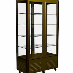Шкаф холодильный D4 VM 800-1 (R800C Сarboma Люкс) (INOX, 2 двери, полки стекло)